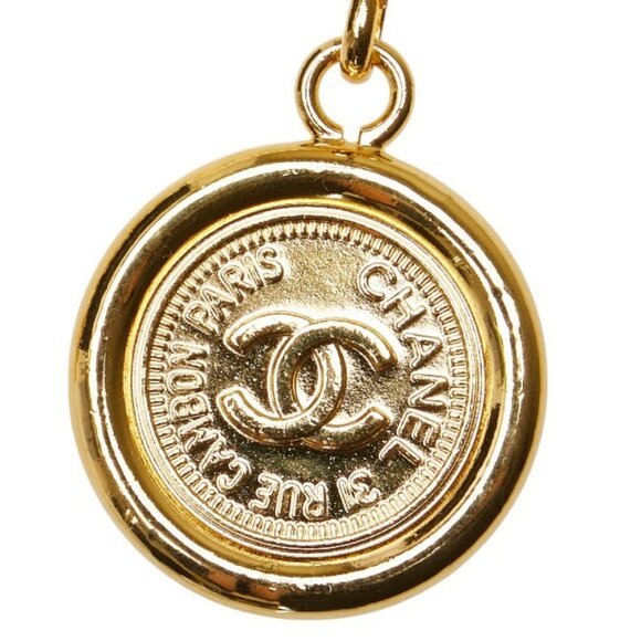 CHANEL CC Logos 31 Rue Cambon PARIS Chain Belt 30" Gold Tone 94A Auth w/Box #189 - Picture 4 of 6